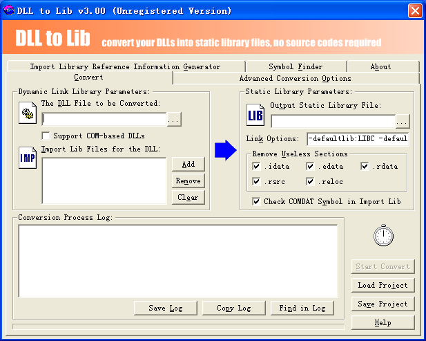 Screenshot for DLL to Lib 3.00